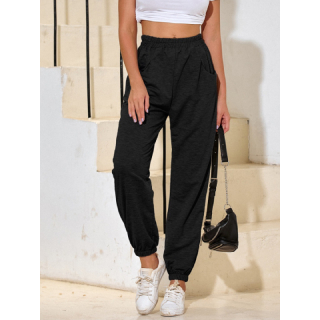 URBANIC Women Black Solid Relaxed Fit Joggers